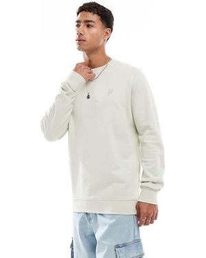 Lyle & Scott Mid Layers Superfine Crew Neck Sweatshirt - White