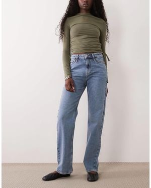 ASOS Low Waist Straight Leg Jean - Blue