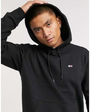 Tommy Hilfiger Felpa Con Cappuccio E Logo Nera - Nero