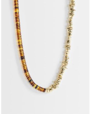 TOPSHOP Mateo Beaded Necklace - Metallic