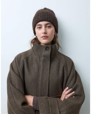 Vero Moda Flauschige, strukturierte strickmütze - Grau