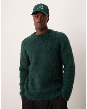ASOS – flauschiger strickpullover - Grün
