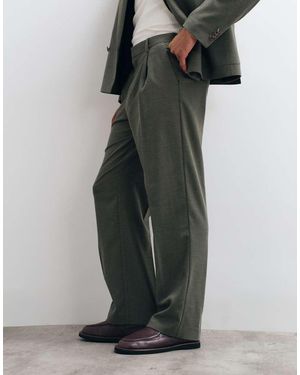 ASOS Wide Suit Trouser With Wool - Black