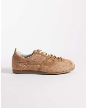 Pompeii UK Pompeii Gemini Faux Fur Detail Trainers - Brown