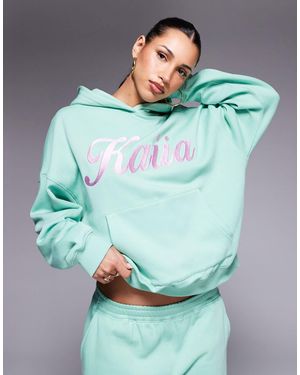 Kaiia – oversize-kapuzenpullover - Grün