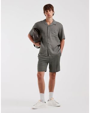 Only & Sons Linen Rich Shorts - Grey