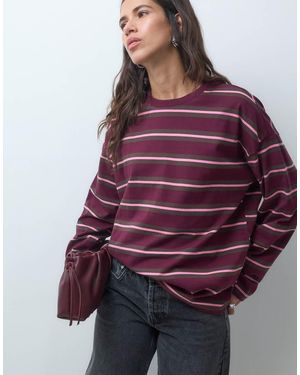 Noisy May Boxy Top Met Lange Mouwen - Rood