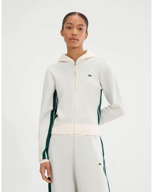 Ellesse Laneisa Knitted Long Sleeve Full Zip Hoodie - Natural