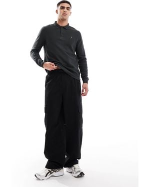 Farah Shasta Long Sleeve Polo - Black