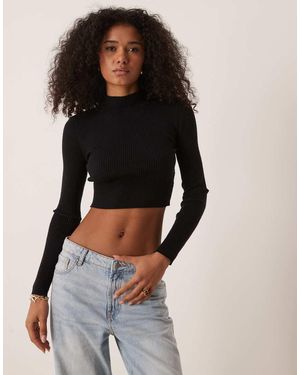 Glamorous Long Sleeves Tops - Black