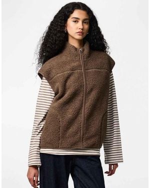 Pieces Gilet - Brown