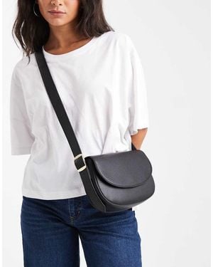 Glamorous Crossbody Saddlebag - Wit