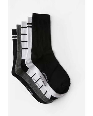 Cotton On Confezione Multipack Da 5 Paia Di Calzini - Nero