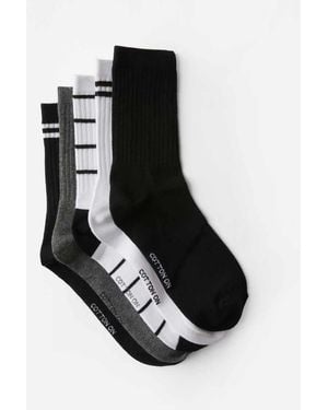 Cotton On Cotton On 5Pk Crew Sock - Black