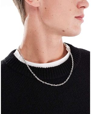 Icon Brand Collana A Catenina Argentata - Nero