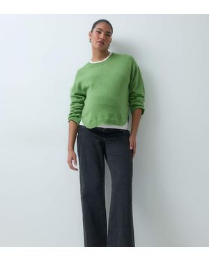 ONLY Only Zwangerschapsjeans Met Wijde Pijpen - Groen