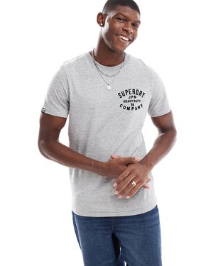 Superdry – machined goods – workwear-t-shirt - Grau