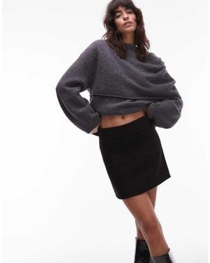 & Other Stories Mini Skirt With Front Patch Pockets - Black