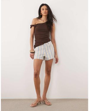 Nobody's Child Regent Raw Hem Cotton Denim Shorts - Multicolour