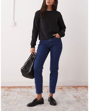 Noisy May – moni – knöchellange, gerade geschnittene jeans - Blau