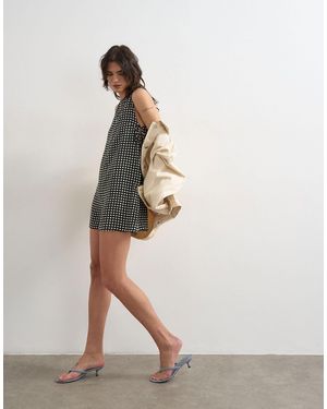 TOPSHOP Chuck On Boxy Playsuit - White