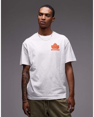 Element Sporting Logo Back Print T-shirt - Grey