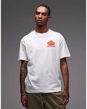 Element Sporting Logo Back Print T-shirt - Grey