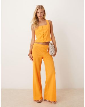 Mango Tailored Kick Flare Trouser Co-Ord - Orange