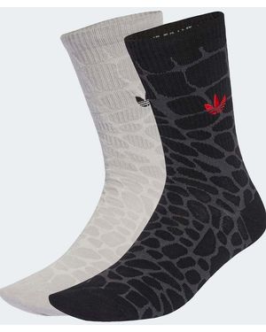adidas Originals Croco Crew Socks 2 Pairs - Black
