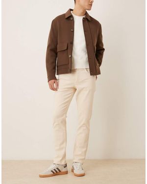 ASOS Vaqueros Elásticos Cómodos De Corte Slim Con Acabado Sobretintado De -Neutro