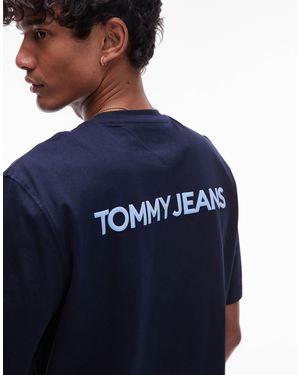 Tommy Hilfiger Oversized Logo Backprint T-Shirt - Blue
