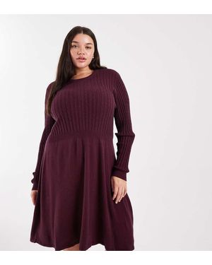 ONLY Cable Knitted Dress - Purple