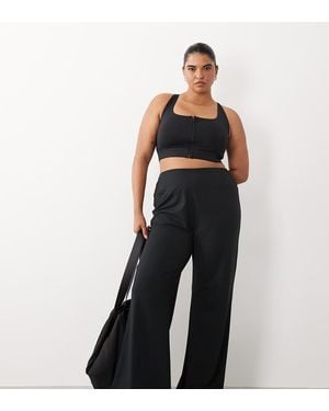 4505 Curve Icon High Waist Wide Leg Dance Pant - Blue