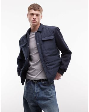 ASOS Regular Quilted Liner Jacket - Blue