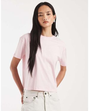 New Look Camiseta Rosa Claro De Corte Cuadrado De