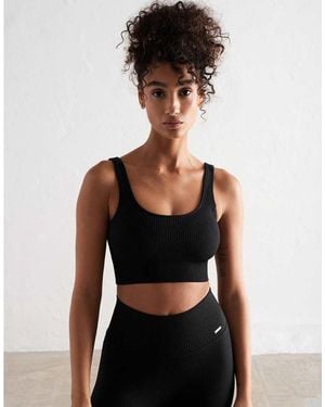 Aim'n Ribbed Seamless Bra - Black