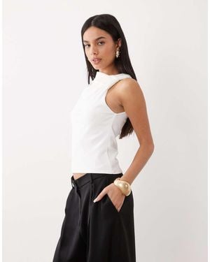 ASOS Asymmetric Knot Sleeveless Top - White