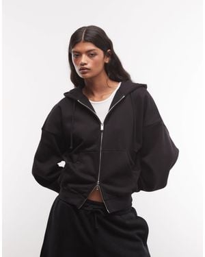 Weekday Kapuzenjacke mit reißverschluss - Schwarz