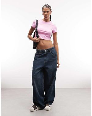 Collusion Super Crop T-shirt - Blue