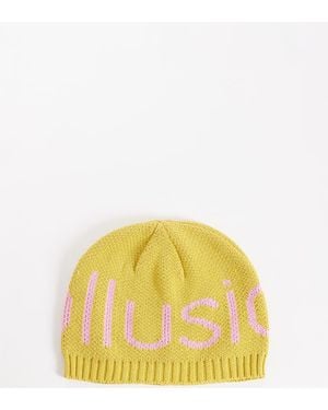 Collusion Crochet Logo Beanie - Yellow