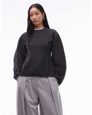 ARKET Jersey Con Cintura Entallada De Lana Pura De - Azul