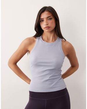 4505 Engineered Rib Gym Singlet - Purple