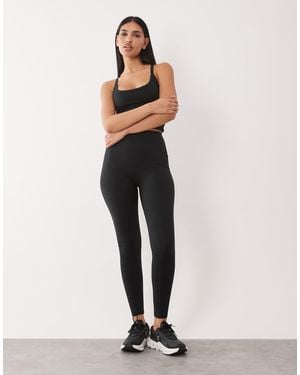 4505 Hourglass Icon High Waist Yoga legging - Black