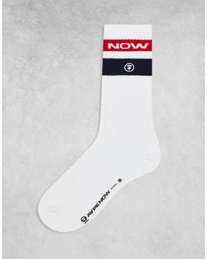 Aape By A Bathing Ape Aape by a bathing ape – gestreifte socken - Weiß