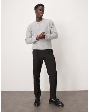 SELECTED – locker geschnittene, schmal zulaufende hose - Weiß
