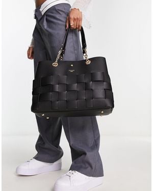 Dune Large Weave Tote Bag - Grey