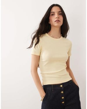 Jdy Ribbed T-shirt - Natural