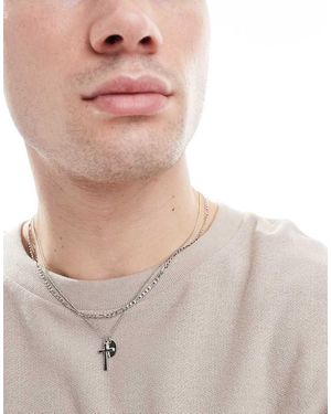 ASOS Confezione Ad 2 Collane Con Croce - Marrone