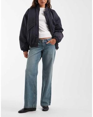 Hollister Ultra Low Rise Baggy Fit Jeans - Blue