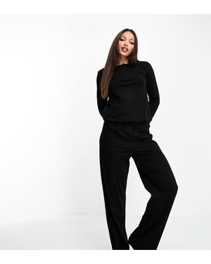 ASOS Asos Design Tall Mix & Match Cotton Pyjama Trouser - Black